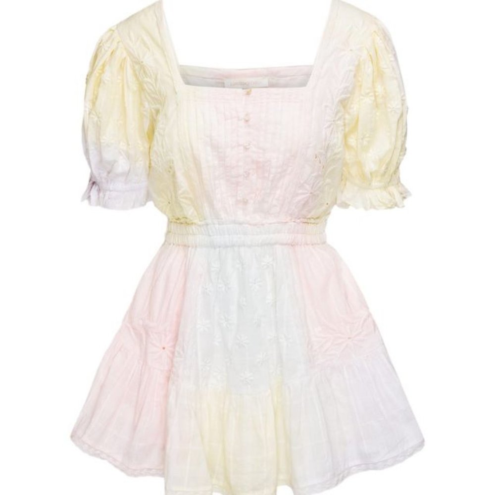 Loveshackfancy Tomasina ruffle mini dress